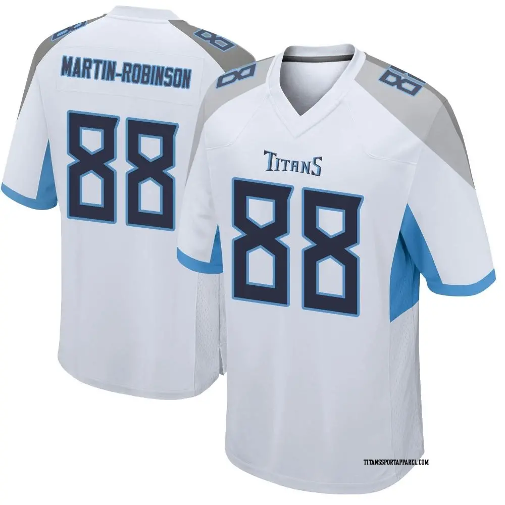 Game White Men's David Martin-Robinson Tennessee Titans Jersey