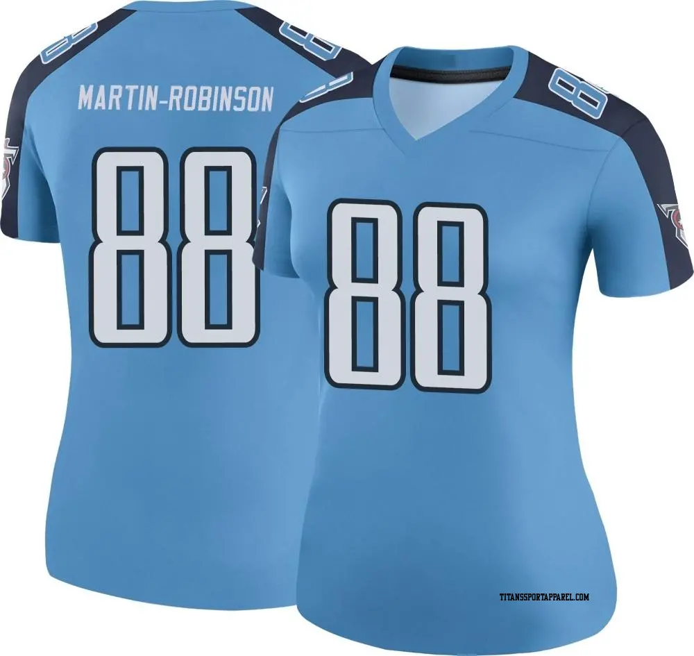 Legend Light Blue Women's David Martin-Robinson Tennessee Titans Color Rush Jersey