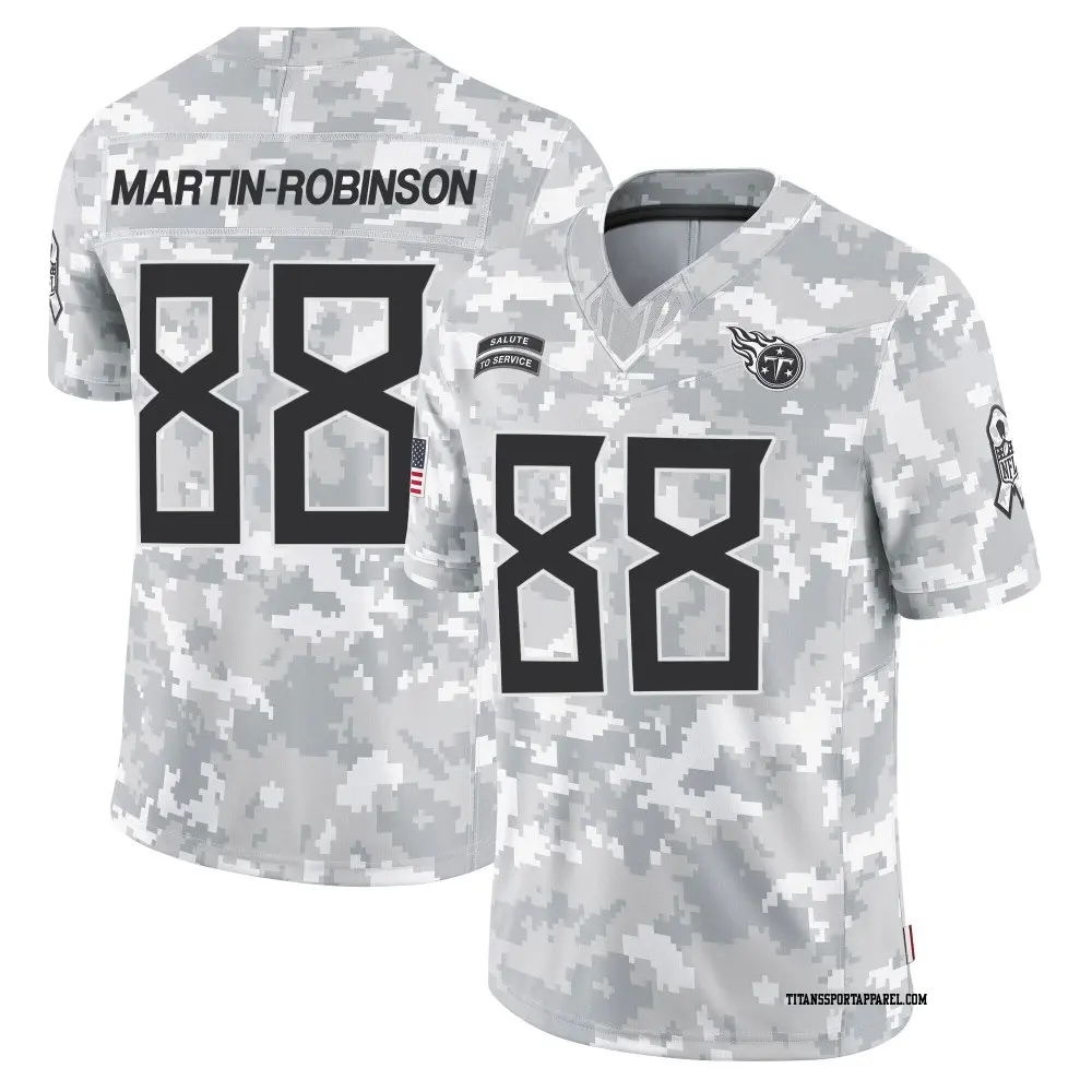 Limited Arctic Camo Men's David Martin-Robinson Tennessee Titans 2024 Salute to Service Jersey