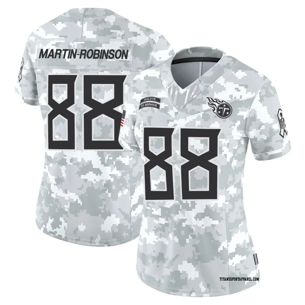 Limited Arctic Camo Women's David Martin-Robinson Tennessee Titans 2024 Salute to Service Jersey