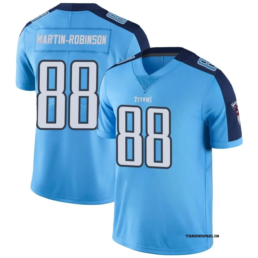 Limited Light Blue Youth David Martin-Robinson Tennessee Titans Color Rush Jersey