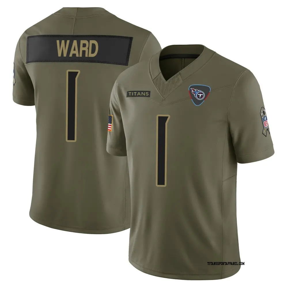Limited Olive Youth Cam Ward Tennessee Titans 2025 Salute to