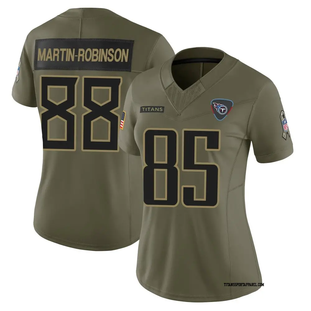 Limited Olive Women's David Martin-Robinson Tennessee Titans 2025 Salute to Service Jersey